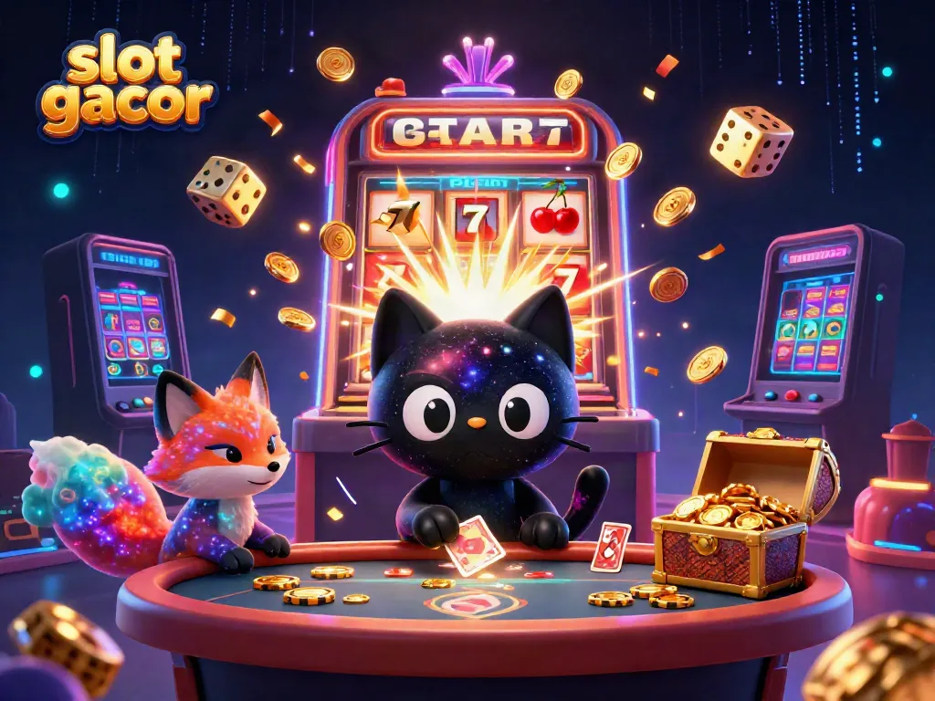 Engage with the exciting slot gacor universe through vivid characters and dynamic gameplay scenes.