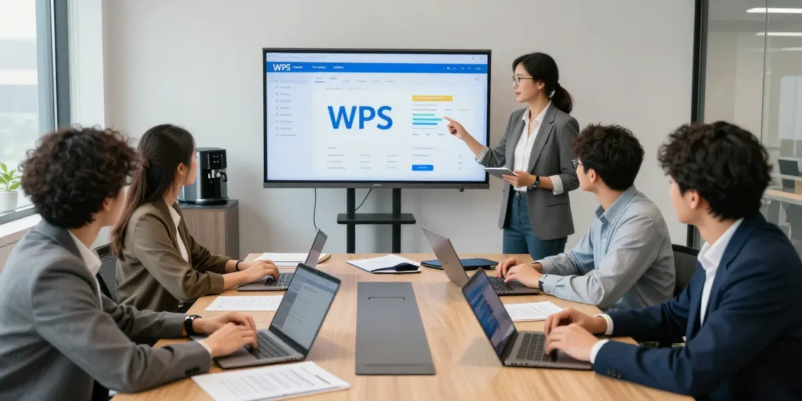团队使用WPS Office进行高效协作的现代办公场景