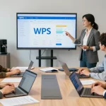 团队使用WPS Office进行高效协作的现代办公场景