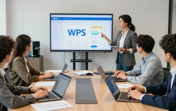 团队使用WPS Office进行高效协作的现代办公场景